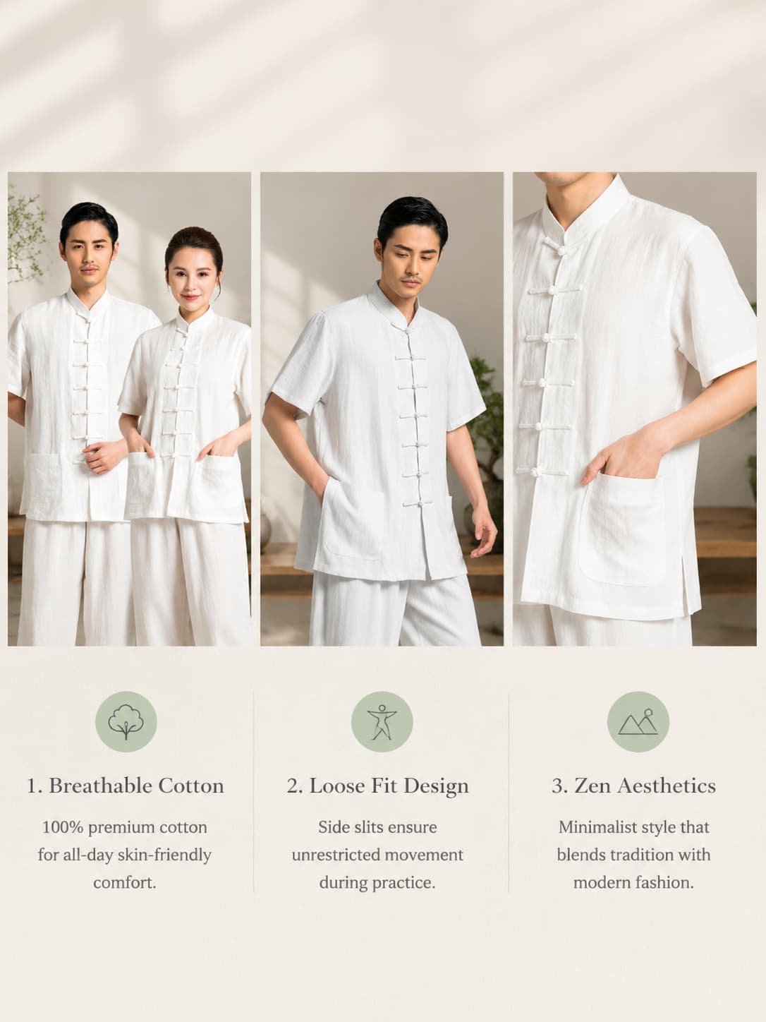 Wudang Mountain Taiji short sleeve men’s summer new style China style short sleeve thin Taiji retro Tang suit exercise clothes