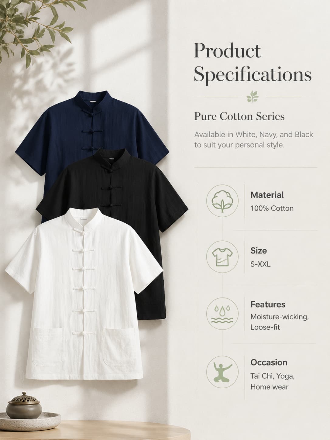 Wudang Mountain Taiji short sleeve men’s summer new style China style short sleeve thin Taiji retro Tang suit exercise clothes