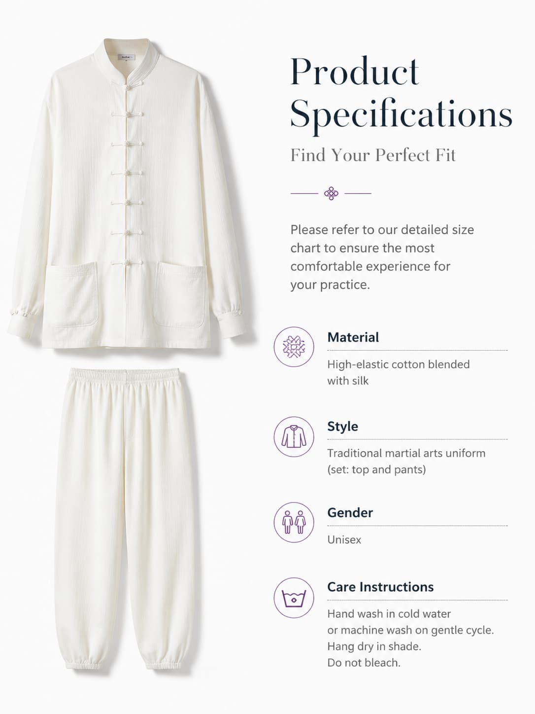 Spring and autumn thin style, summer tai chi suit, performance suit, long new style