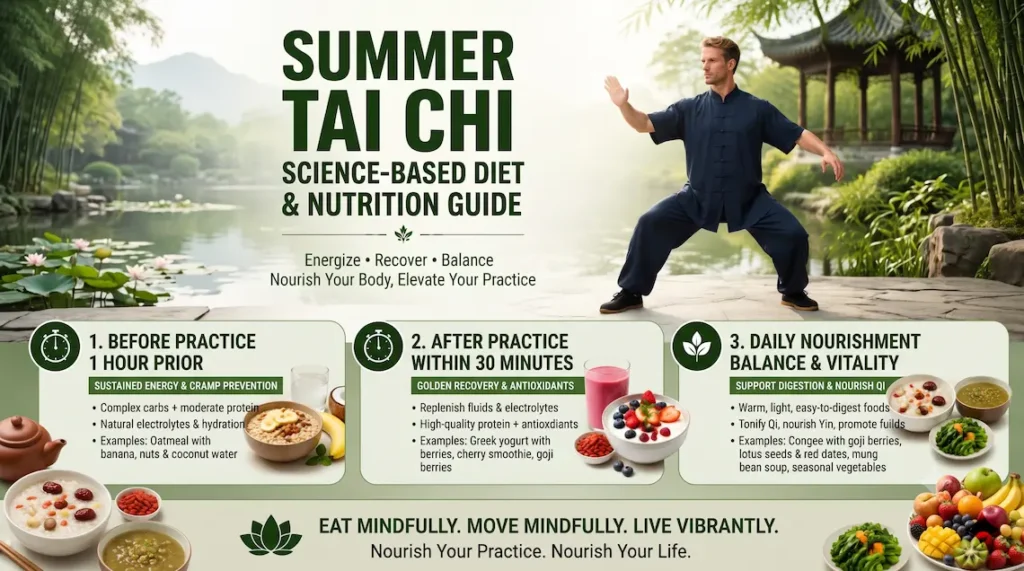 Summer Tai Chi: Science-Based Diet & Nutrition Infographic