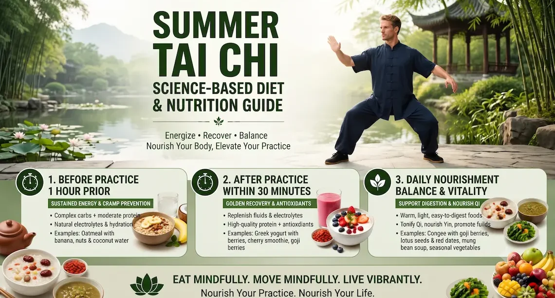 Summer Tai Chi: Science-Based Diet & Nutrition Infographic Summer Tai Chi: Science-Based Diet & Nutrition Infographic
