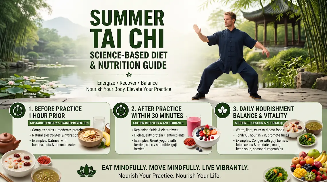 Summer Tai Chi: Science-Based Diet & Nutrition Infographic